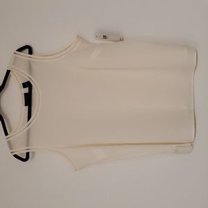 Karen Scott Cream ivory sleeveless detail around neck and arms sz.1X office